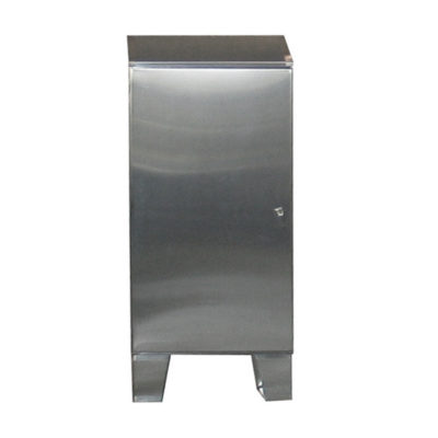 Stainless Steel Cabinet - Floor Mount Single Door w/Sloped Top